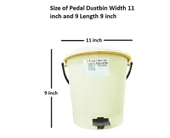 Beige Plastic  Dustbin  In 7 Liter-thumb2