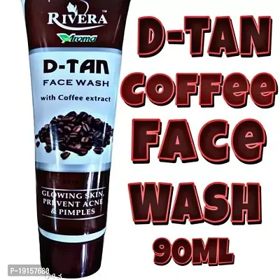 Rivera Coffee Face Wash - 90 ml Deep Cleanser | All skin types | Paraben  SLS Free (Pack of 2)