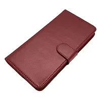 Tecno Spark 7 / 7T Flip Case | Vintage Leather Finish | Inside TPU with Card Pockets | Wallet Stand | Magnetic Closing | Flip Cover for Tecno Spark 7 / 7T (BROWN)-thumb3