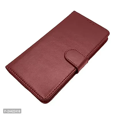 Tecno Spark 7 / 7T Flip Case | Vintage Leather Finish | Inside TPU with Card Pockets | Wallet Stand | Magnetic Closing | Flip Cover for Tecno Spark 7 / 7T (BROWN)-thumb4