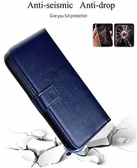 Samsung Galaxy A30 / A20 / M10s Flip Case Leather Finish | Inside TPU with Card Pockets | Wallet Stand and Shock Proof | Magnetic Closing | Complete Protection Flip Cover (BLUE)-thumb2