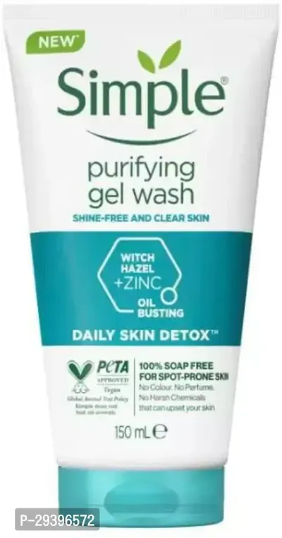 Simple Daily Skin Detox Purifying Gel Wash - 150Ml Face Wash-thumb0