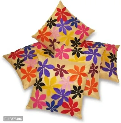 MSenterprises Multi Flower Cushion Cover 40 * 40 cms