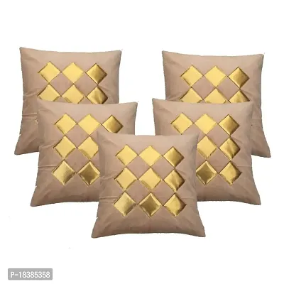 MSenterprise Cushion Cover Set of 5 Velvet Cushion Covers 40X40 cm (16X16)-thumb0