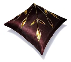 MSenterprises Polyester Cushion Covers , 18 x 18 Inch, Brown, Pack of 5-thumb1