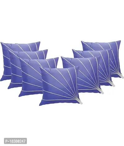 Car Vastra Blooms Ray Blue Cushion Covers pack Of 7 (40x40cm)