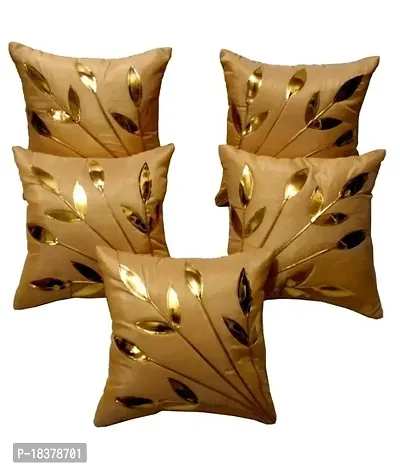 UPDHANM PolySilk Cushion Covers, 30 cm x 20 cm x 10 cm, Gold, Set of 5-thumb2