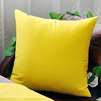 MSenterprise Cushion Covers Multi-Color Plain Polyester Pack of 5 (40x40 Cms Or 16x16 Inch)-thumb1