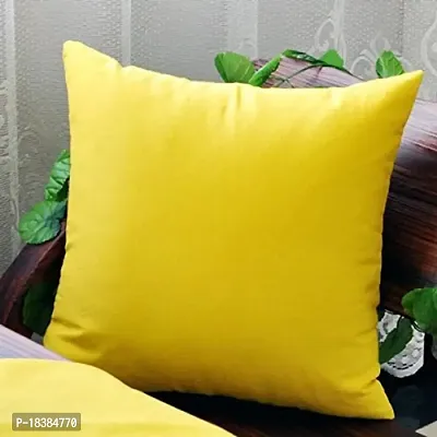 MSenterprise Cushion Covers Multi-Color Plain Polyester Pack of 5 (40x40 Cms Or 16x16 Inch)-thumb2