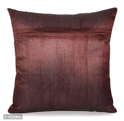 MSenterprises Polyester Cushion Covers , 18 x 18 Inch, Brown, Pack of 5-thumb3