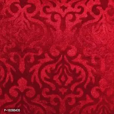 MSenterprise Cushion Covers Beige Burnt Velvet Designer Handmade Emboss for Kids, Sofa, Home - Set of 5 (40 x 40 cm Or 16 x 16 Inches, Maroon)-thumb2