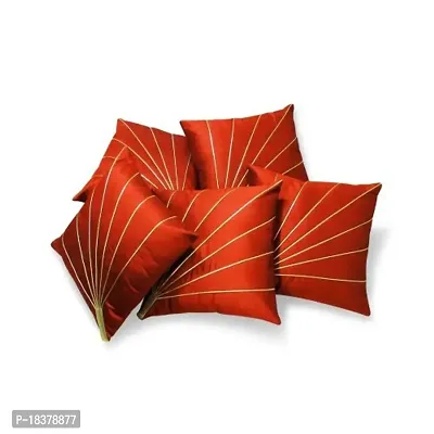 MSenterprises mehroon Striped Cushion Cover 40 * 40 cms