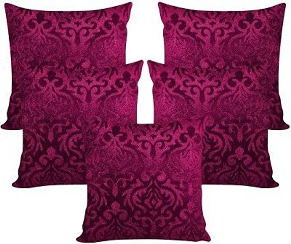 MSenterprises Sofa Cover Velvet Soft Pillow Cover Cushion Cover Handmade Ambose for Home Bedroom Hall Living Room Office