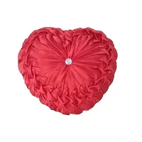 MSenterprises Cushion Covers Heart Silk Shape Filled Round Cushion(Pack of 2-40x40 cms)(Valentines Special)-thumb1