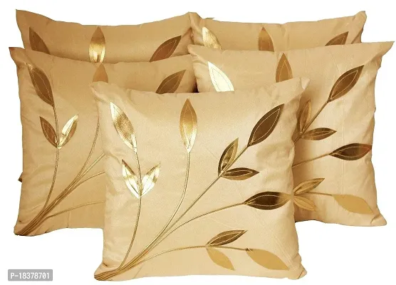 UPDHANM PolySilk Cushion Covers, 30 cm x 20 cm x 10 cm, Gold, Set of 5