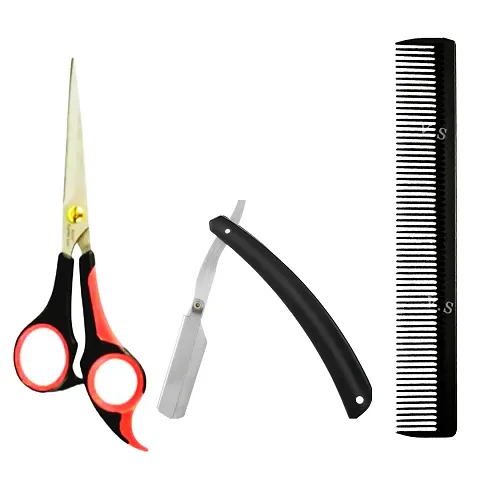 Professional Hair Cutting Scissor Stainless Steel Comb Set of 3