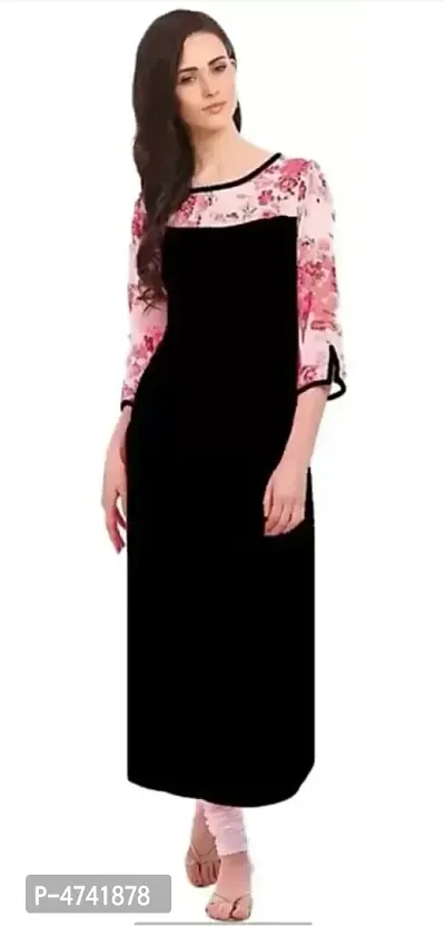 Trendy Beautiful Crepe Stitched Kurta-thumb0