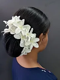 Artificial flower gajra for hair bun for bridal hair accessories for women wedding floral veni juda hair decoration for girls-thumb3