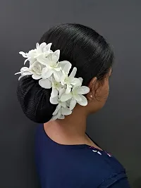 Artificial flower gajra for hair bun for bridal hair accessories for women wedding floral veni juda hair decoration for girls-thumb1