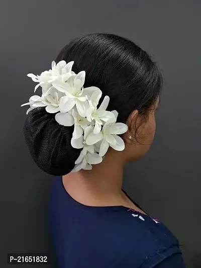 Artificial flower gajra for hair bun for bridal hair accessories for women wedding floral veni juda hair decoration for girls-thumb2