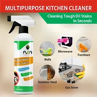 Kitchen Oil  Grease Stain Remover Spray | Chimney  Grill Cleaner | Non-Flammable | Nontoxic  Chlorine Free Grease Oil  Stain remover for Grill Exhaust Fan  Kitchen Cleaners-thumb1