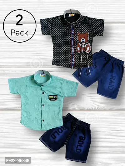 Beautiful Cotton Clothing Sets For Boys Pack Of 2