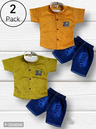 Beautiful Cotton Clothing Sets For Boys Pack Of 2