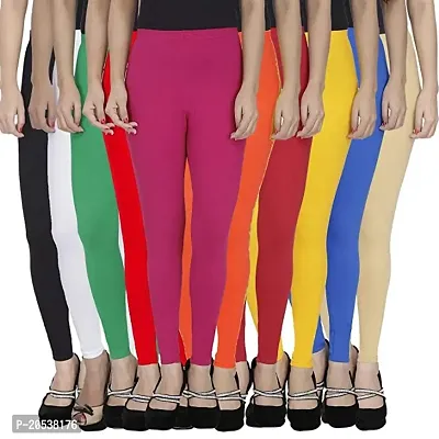 Fabulous Multicoloured Cotton Lycra  Churidaars For Women Pack Of 10