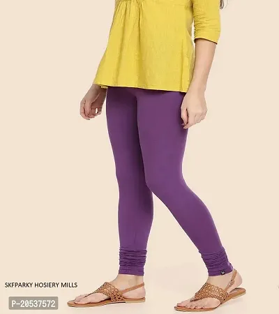Fabulous Purple Cotton Lycra  Churidaars For Women-thumb3