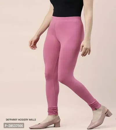 Fabulous Pink Cotton Lycra  Churidaars For Women-thumb2