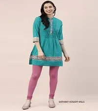 Fabulous Pink Cotton Lycra  Churidaars For Women-thumb4