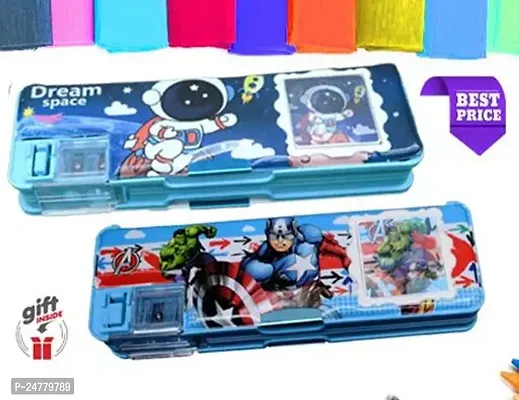 Geometry Box Space Man And Batman Pencil Box Set Of 2