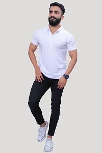 White Color Polo T Shirts-thumb1