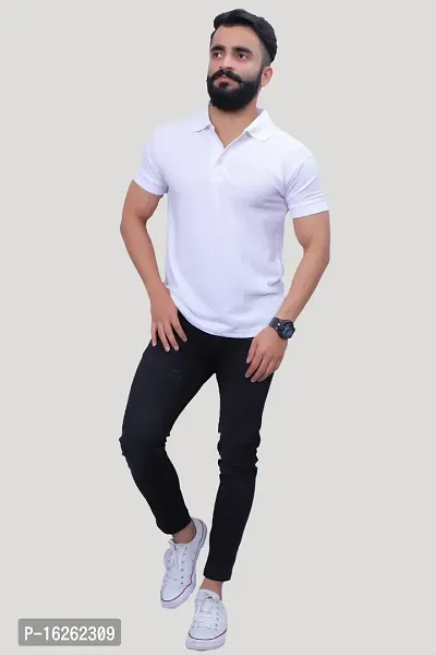 White Color Polo T Shirts-thumb2