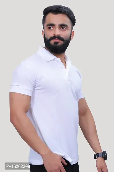 White Color Polo T Shirts-thumb5