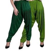 Casuals Women's Viscose Patiala Pants Combo Pack Of 2 (Multicolored)-thumb2