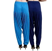 Casuals Women's Viscose Patiala Pants Combo Pack Of 2 (Multicolored)-thumb3