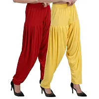 Casuals Women's Viscose Patiyala/Patiala Pants Combo Pack Of 2(Multi-Coloured)-thumb1