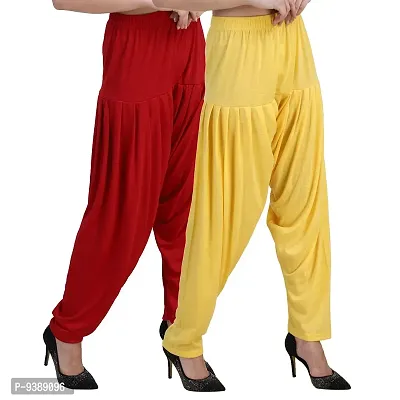 Casuals Women's Viscose Patiyala/Patiala Pants Combo Pack Of 2(Multi-Coloured)-thumb2