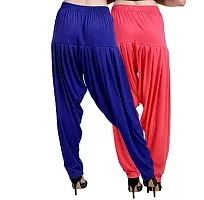 Casuals Women's Viscose Patiala Pants Combo Pack Of 2 (RoyalBlue and Dark Pink ; XL)-thumb3