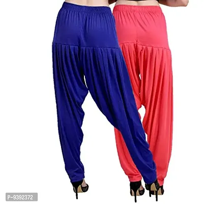 Casuals Women's Viscose Patiala Pants Combo Pack Of 2 (RoyalBlue and Dark Pink ; XL)-thumb4