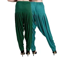 Casuals Women's Viscose Patiala Pants Combo Pack Of 2 (Multicolored)-thumb3