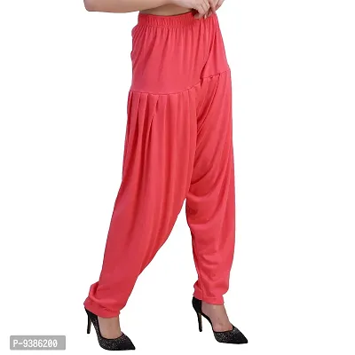 Casuals Women's Loose Fit Rayon Patiala Pant (CA0026--Dark Pink--XXL_Dark Pink_2XL)-thumb2