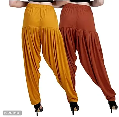 Casuals Women's Viscose Patiala Pants Combo Pack Of 2 (Multicolored)-thumb4