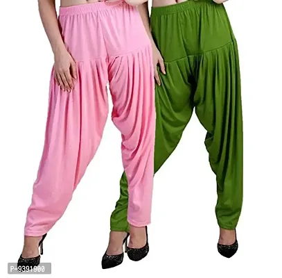 Casuals Women's Viscose Patiala Pants Combo Pack Of 2(Multicolored)-thumb3