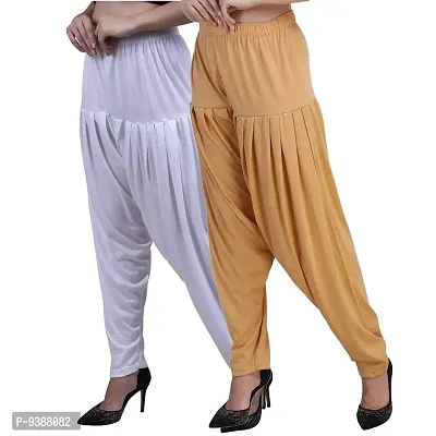 Casuals Women's Viscose Patiyala/Patiala Pants Combo Pack Of 2(Multi-Coloured)-thumb0