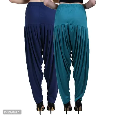 Casuals Women's Viscose Patiyala/Patiala Pants Combo Pack Of 2(Multi-Coloured)-thumb3