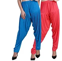 Casuals Women's Viscose Patiala Pants Combo Pack Of 2 (Multicolored)-thumb2