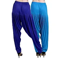 Casuals Women's Viscose Patiala Pants Combo Pack Of 2 (Multicolored)-thumb3