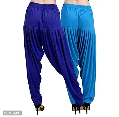 Casuals Women's Viscose Patiala Pants Combo Pack Of 2 (Multicolored)-thumb4